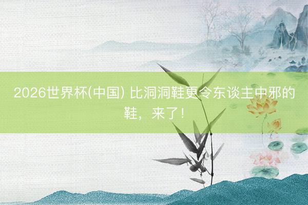 2026世界杯(中国) 比洞洞鞋更令东谈主中邪的鞋，来了！