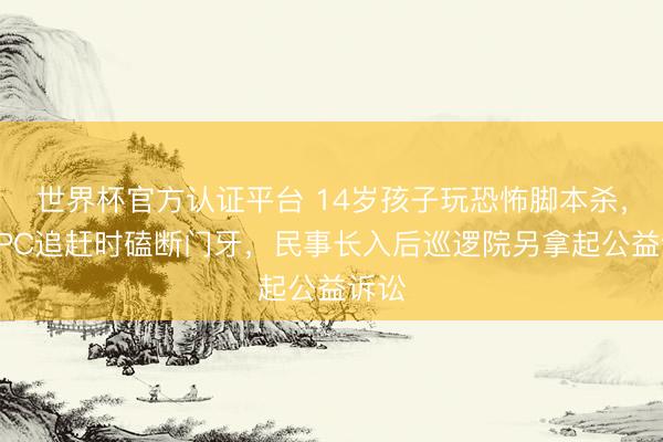 世界杯官方认证平台 14岁孩子玩恐怖脚本杀，被NPC追赶时磕断门牙，民事长入后巡逻院另拿起公益诉讼