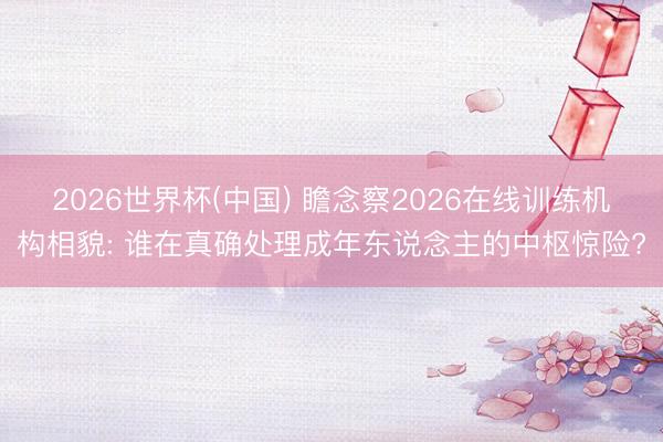 2026世界杯(中国) 瞻念察2026在线训练机构相貌: 谁在真确处理成年东说念主的中枢惊险?