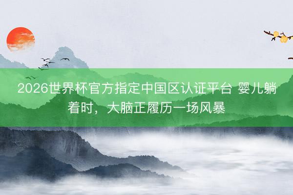 2026世界杯官方指定中国区认证平台 婴儿躺着时，大脑正履历一场风暴