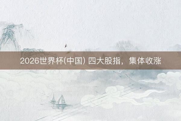 2026世界杯(中国) 四大股指，集体收涨