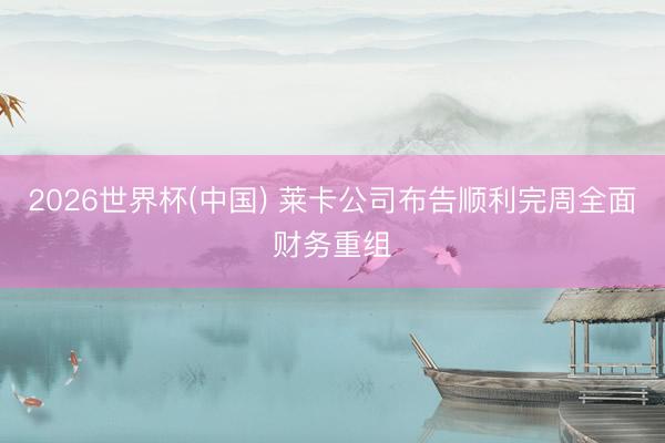 2026世界杯(中国) 莱卡公司布告顺利完周全面财务重组